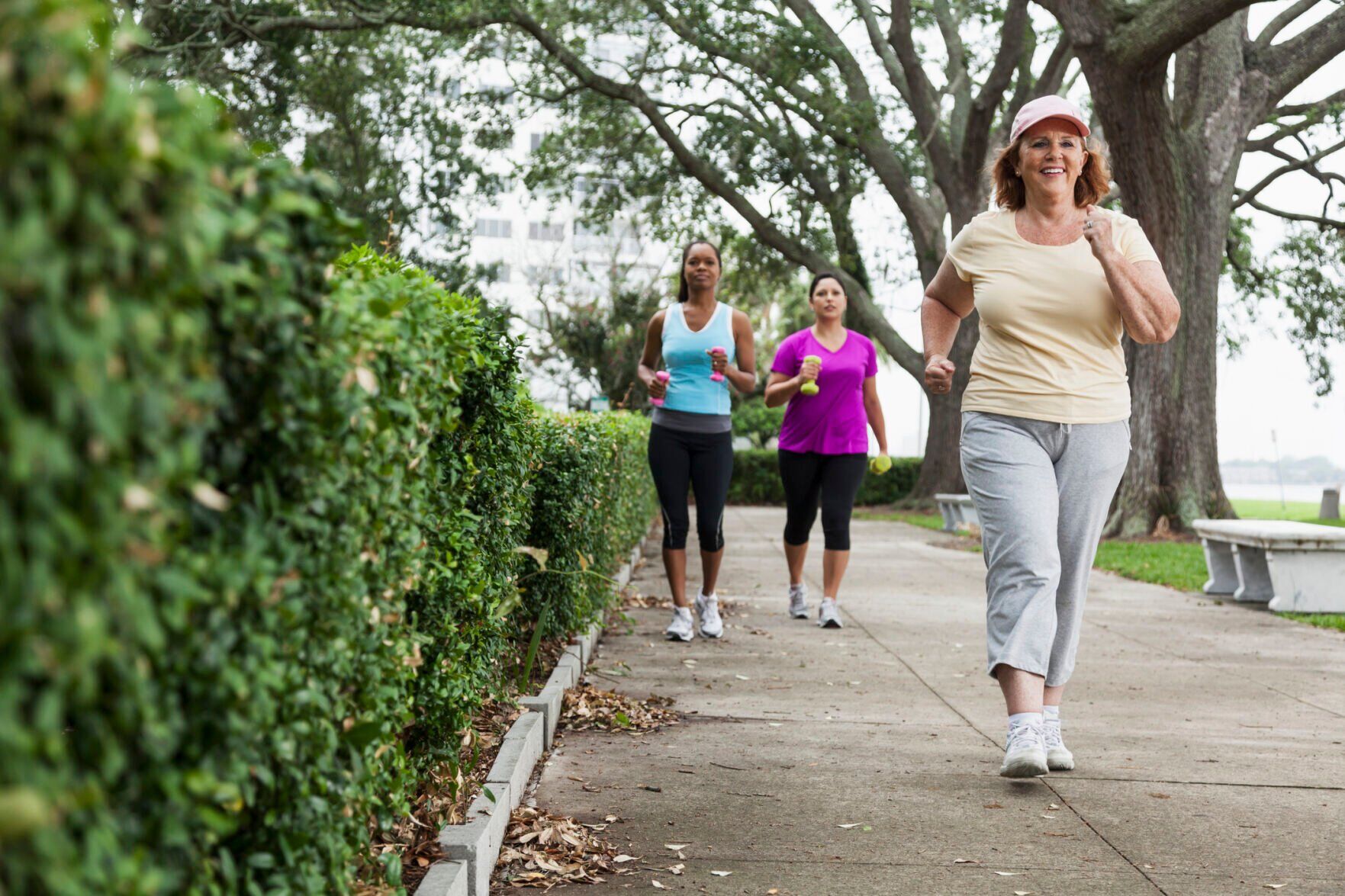 Mayo Clinic Women exercising in park